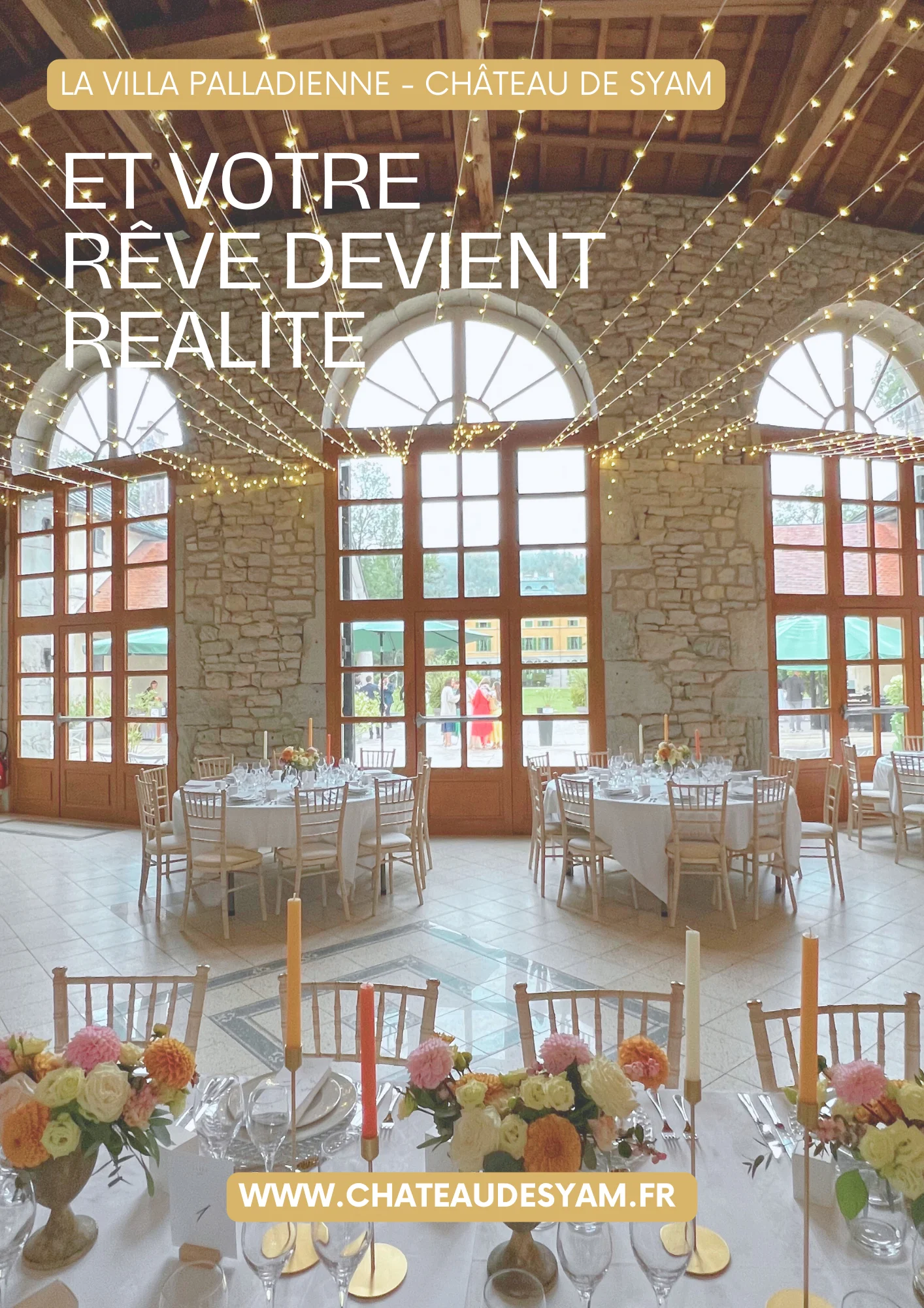 Couverture de la brochure Mariage — réceptions au Château de Syam
